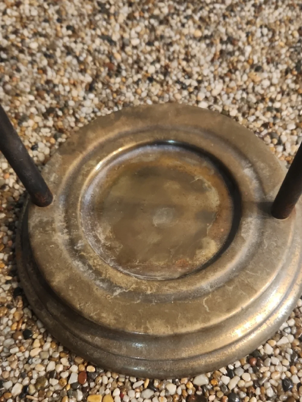 Vintage Brass Candle Wick Trimmer Holder with Tall Handle - Brass Tone